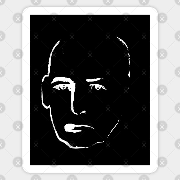 Rem Koolhaas - Illustration face Sticker by SLGA Designs